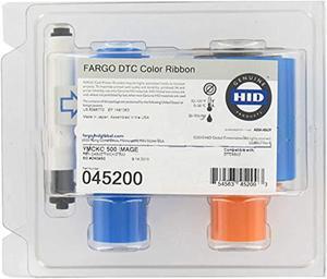genuine fargo 45200 ymcko color ribbon for model dtc4500e printer