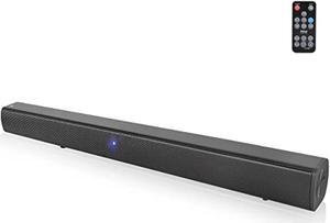 pyle wave base sound bar with bluetooth for tv tabletop digital audio speaker system/home theater, gaming, projectors, with remote control, inputs aux, optical in, usb - psbv110b