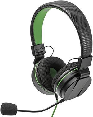snakebyte head set x - on ear stereo headset for gaming consoles with detachable mic, inline control, wired 3.5mm headphone for use with pc, laptop, xbox one, switch, ps4 - xbox one