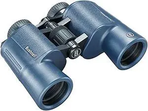 bushnell h2o 12x42 waterproof porro binoculars 12x42mm dark blue porro wp/fp, twist up eyecups, box 6l 134212r