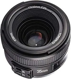 yongnuo yn35mm f2n lens 1:2 af/mf wide-angle fixed/prime auto focus lens for nikon dslr cameras