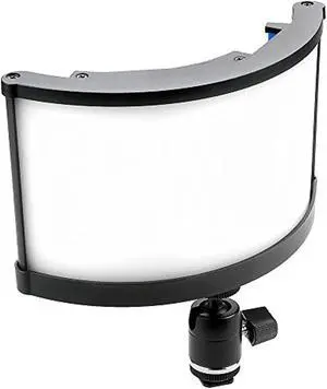 fotodiox pro factor radius mini wide angle light - 4x9 in curved bicolor dimmable camera light
