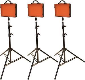 bescor three point led220 studio light kit