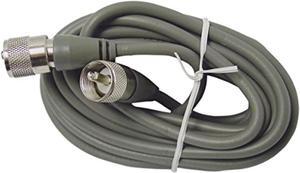 barjan 360528 diesel - 9 ft. rg8x 95 percent shielded grey coax cable with molded pl259 connectors on each end