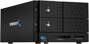 sabrent usb type-c to dual 3.5? sata and raid docking station with cfast/sd card readers and usb type-a port (ds-2bcr)