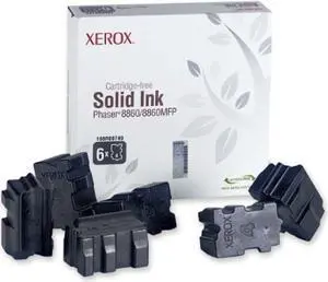 xerox phaser 8860/8860 mfp black solid ink (6 sticks / 14,000 pages) - 108r00749