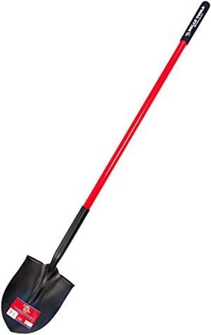 bully tools 82515 14-gauge round point shovel with fiberglass long handle