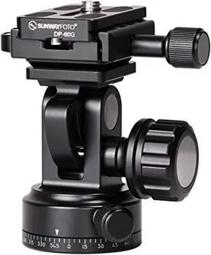 sunwayfoto dt-02d50 monopod tilt head with clamp, 26.45lbs capacity