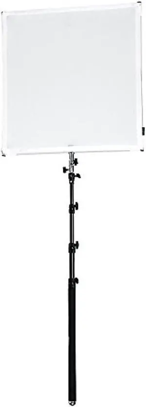 pro studio solutions 75cm x 75cm (29.5in x 29.5in) boom sun scrim - collapsible frame diffusion & silver/white reflector kit with boom handle and carry bag