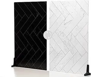 V-FLAT WORLD Duo Board - 30x40" Surface Board, Zigzag Marble White/Black #00815L