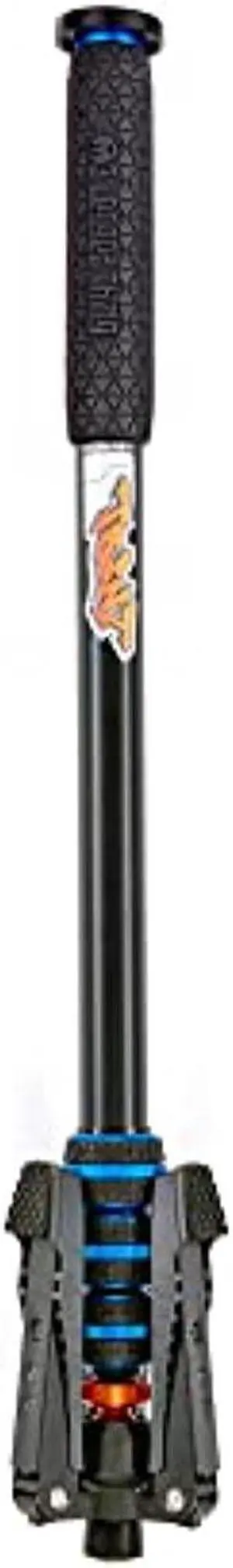 3 legged thing punks trent 2.0 monopod with docz2 foot spreader kit - lightweight magnesium alloy camera monopod with multiple uses for heavy equipment - blue