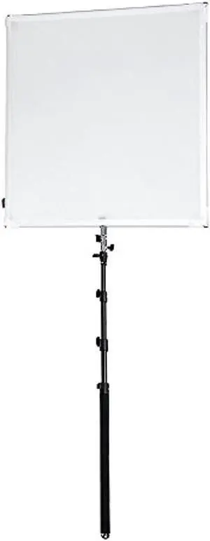 pro studio solutions 90cm x 90cm (35.5in x 35.5in) boom sun scrim - collapsible frame diffusion & silver/white reflector kit with boom handle and carry bag