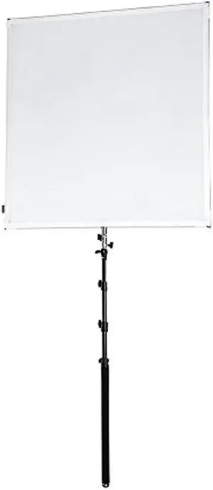 pro studio solutions 122cm x 122cm (4ft x 4ft) sun scrim - collapsible frame diffusion & silver/white reflector kit with boom handle and carry bag