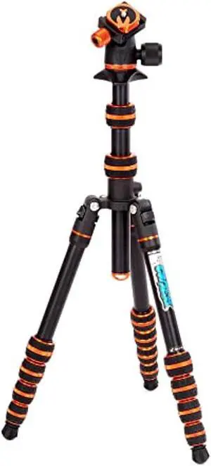 punks corey 2.0 magnesium alloy ultra-compact travel tripod - adjustable, multi-use camera tripod with three detachable legs