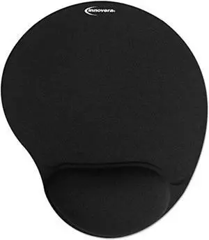 ivr50448 - innovera mouse pad w/gel wrist pad, black