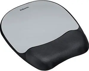 fellowes, fel9175801, memory foam mouse pad/wrist rest, 1, silver