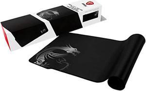 msi agility gd70 - xxl extended gaming mouse pad, silk gaming fabric surface, soft seamed edges, anti-slip base - 900 x 400 x 3 mm