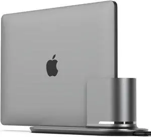 humancentric dockbook for macbook pro docking station, vertical laptop stand and dock only compatible with touch bar macbook pro dock, 2016 - 2020 and 2022, two usb c ports, space gray aluminum