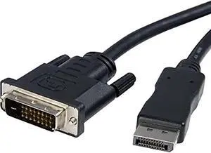 axiom displayport male to dual link dvi-d male adapter cable 6ft