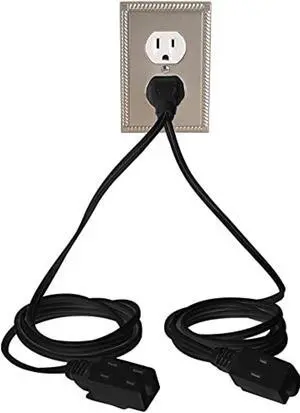 double ended extension cord - black