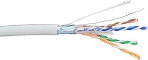 Micro Connectors 500 FT CAT 6A Solid & Shielded (F/UTP) CMR Riser Bulk Ethernet Cable (White) (TR4-570SRWH-500)