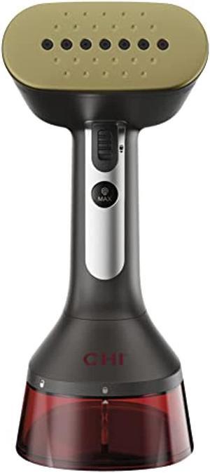 chi handheld garment steamer for clothes 2 continuous steam modes, full-size 300 ml capacity water tank, ergonomic handle, 1600 watts, 10 cord, red (11590)