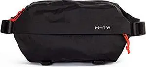 moment travelwear fanny pack sling - durable, weatherproof, and travel friendly waist bag, adjustable and expandable, in northpak black