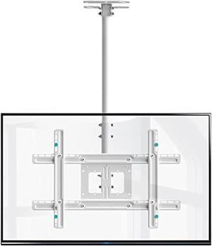 ONKRON Ceiling TV Mount Hanging Height Adjustable TV Bracket - Drop Down TV Mount - Full Motion Pole TV Mount for 32 to 70 Inch LED LCD OLED 4K TVs, Flat Screens up to 150 lbs (N1L) White