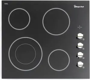 Magic Chef 24'" Built Black MCSCTE24BG 24" Radiant Electric Cooktop with 4 Elements, Stainless Steel Magic Chef 24'" Built Black MCSCTE24BG 24" Radiant Electric Cooktop with 4 Elements, Stainless Steel
