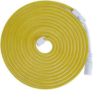 LED neon light strip 12V 2835 flexible waterproof strip 1M(yellow)