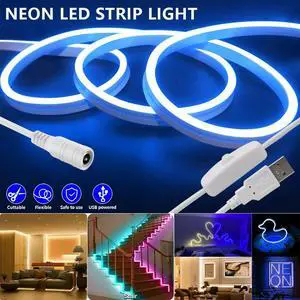 LED neon light 5V USB switch advertising modeling light bar (blue)