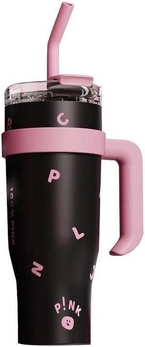 40 oz Tumbler with Handle, Insulated Tumblers with Lid and Straw, Large Metal Sports Water Bottle Jug, Thermal Stainless Steel Travel Coffee Mug Cup