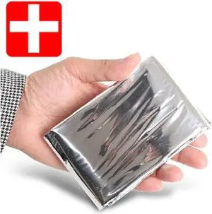 Emergency Mylar Thermal Blankets -Space Blanket Survival kit Camping Blanket (6-Pack). Perfect for Outdoors, Hiking, Survival, Bug Out Bag ,Marathons or First Aid