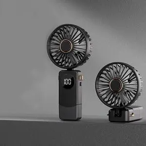 Handheld Mini Fan, USB Rechargeable Portable Fan ,Pocket Design for Travel/Summer/Concerts Small Personal Cooling Fans (Black)