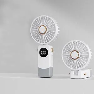 Handheld Mini Fan, USB Rechargeable Portable Fan ,Pocket Design for Travel/Summer/Concerts Small Personal Cooling Fans (White)