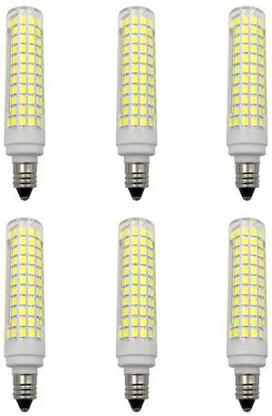 E11 LED Corn Bulb 15W Dimmable Ceramic LED Light Bulbs 120W Equivalent 136 LEDs 2835 SMD 1500LM Cool White 6500K T3/T4 JDE11 E11 Mini Candelabra Base for Home Lighting, 6Pack