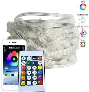 Colorful wire LED light string RGB colored light copper wire light string rainbow rotating USB remote control with 210 changing modes Bluetooth control 33ft 100 LED