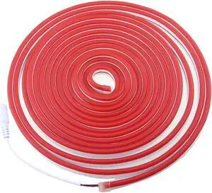 16.4ft Dimmable White led Light Strip Flexible Silicone LED Neon Rope Lights DC12V IP67 for DIY Indoor & Outdoor Sign Letters Kichen Clubs Shopping malls Holiday Event