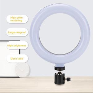 OmaiLighting USB Interface Dimmable LED Selfie Ring Light Camera Phone Photography Video Makeup Lamp Tripod Phone Clip 16cm