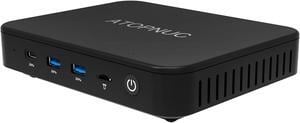 ATOPNUC AG40 Mini PC,Intel Celeron N4020 4GB LPDDR4 RAM 128GB SSD,Micro Desktop Computer Suppport HDMI&VGA,2.4/5G WiFi,BT5.0,Gigabit Ethernet for Business, Home