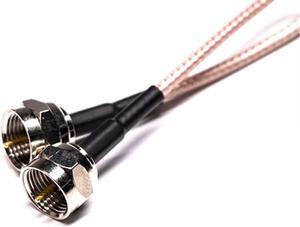 75 ohm Coaxial Cable with F connectors - 2 foot
