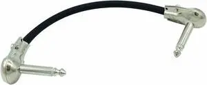 AMERICAN RECORDER 6" Guitar Patch Cable with Dual Flat Right Angle