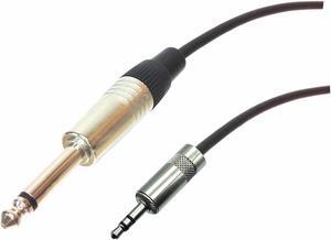 3.5mm Stereo Male to 1/4" TS Mono Male Cable