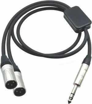 PRO Series Y Cable - 1/4" TRS Male to Dual Male XLR