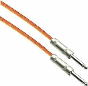 NEON ORANGE Designer Series Guitar Cables - 1/4" Straight to Straight