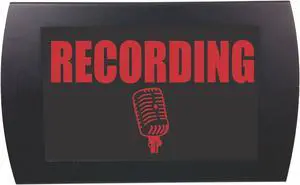 RECORDING LED Lighted Sign Red