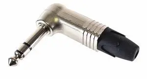 AMERICAN RECORDER Solder Type Heavy Duty 1/4? TRS Right Angle Connector, Nickel Plated AMERICAN RECORDER Solder Type Heavy Duty 1/4? TRS Right Angle Connector, Nickel Plated
