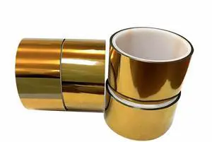 2 inch x 82 ft. Transparent Gold Plastic Leader Tape 2 inch x 82 ft. Transparent Gold Plastic Leader Tape