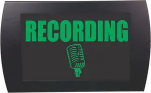 RECORDING LED Lighted Sign green