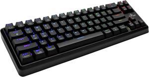 YEYIAN AKIL Mechanical Gaming Wireless 65% TKL Keyboard, Rechargeable 68 RGB LED Backlit 16M Color Keys, OUTEMU Red Hot-Swap Switches, Cherry MX Equivalent, 18 Modes, 50M Keystrokes, Steel, Tenkeyless